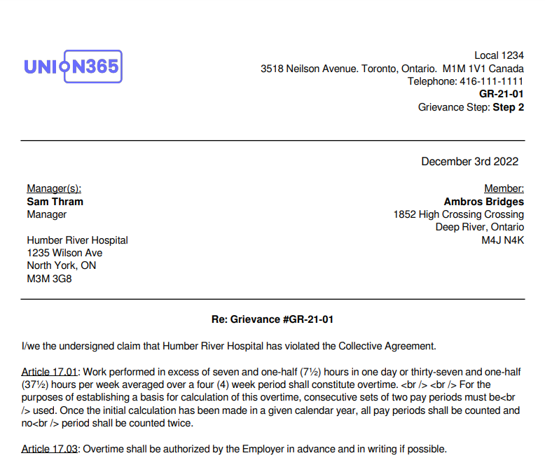 Document Generation in Union365